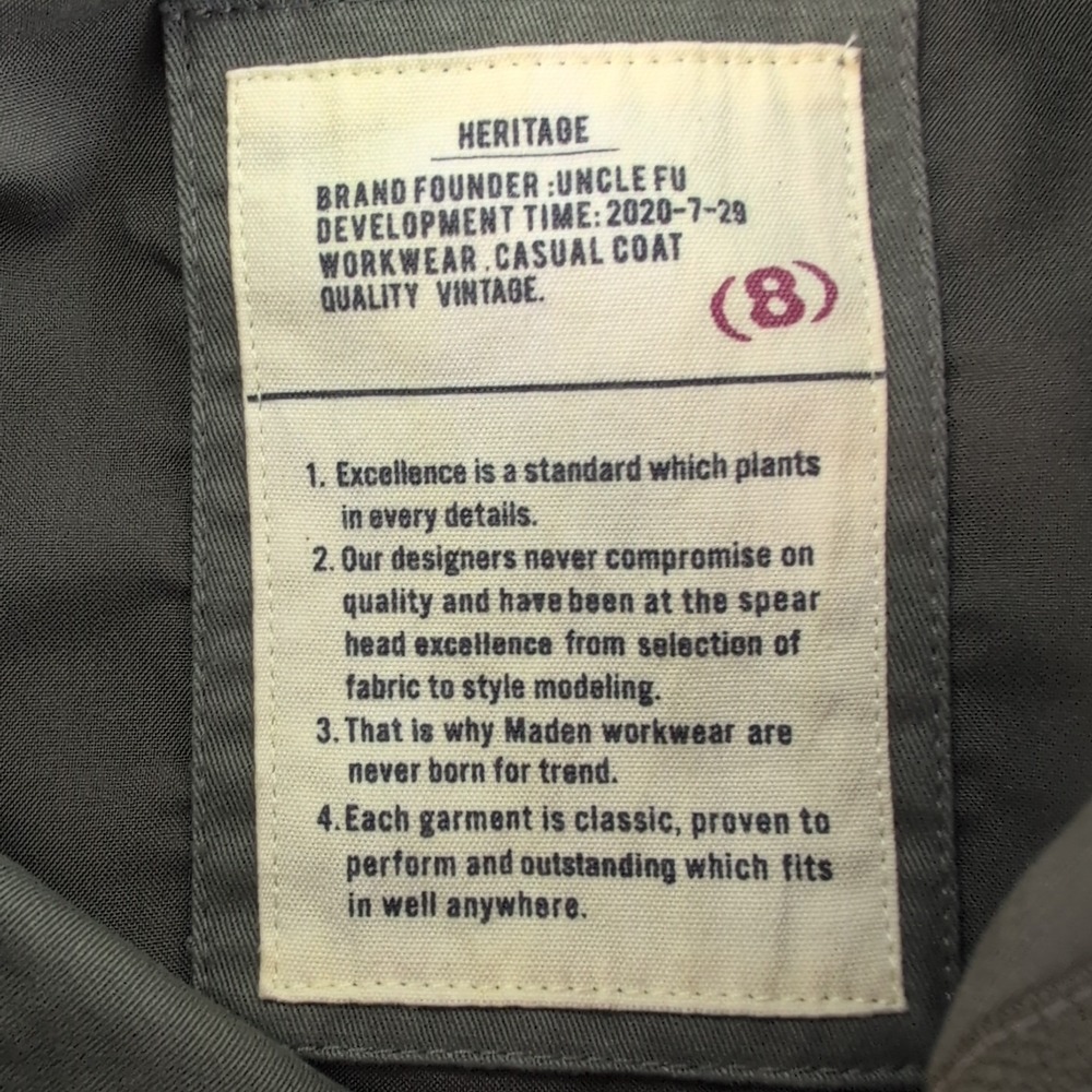 Uncle Fu Co Jacket Mens XXL Military‎ Parka Retro Maden Ameka Ji Wear Green Camo - Picture 6 of 10